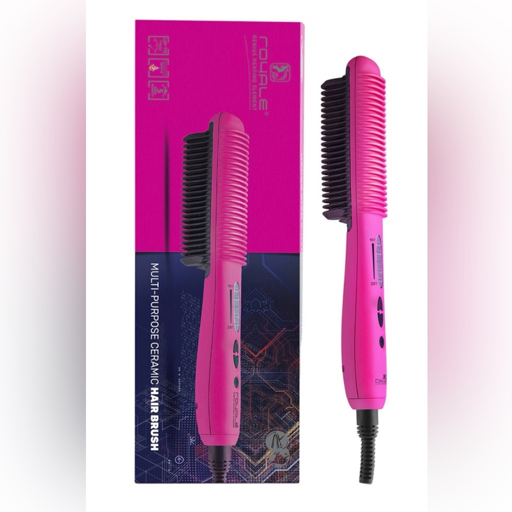 🤍New! Multi Purpose Pink Ceramic Hair Brush